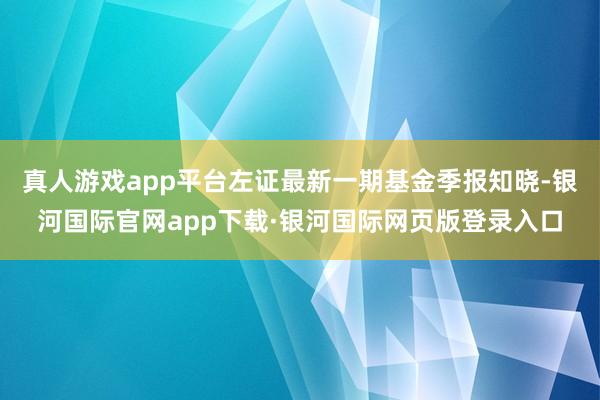 真人游戏app平台左证最新一期基金季报知晓-银河国际官网app下载·银河国际网页版登录入口