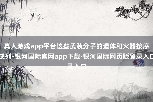 真人游戏app平台这些武装分子的遗体和火器按序成列-银河国际官网app下载·银河国际网页版登录入口