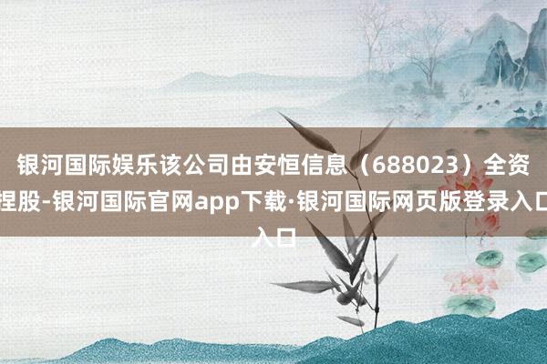 银河国际娱乐该公司由安恒信息（688023）全资捏股-银河国际官网app下载·银河国际网页版登录入口