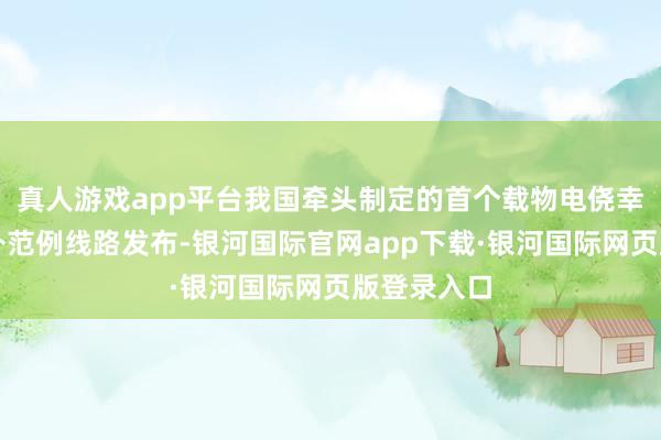 真人游戏app平台我国牵头制定的首个载物电侥幸送蛊卦海外范例线路发布-银河国际官网app下载·银河国际网页版登录入口